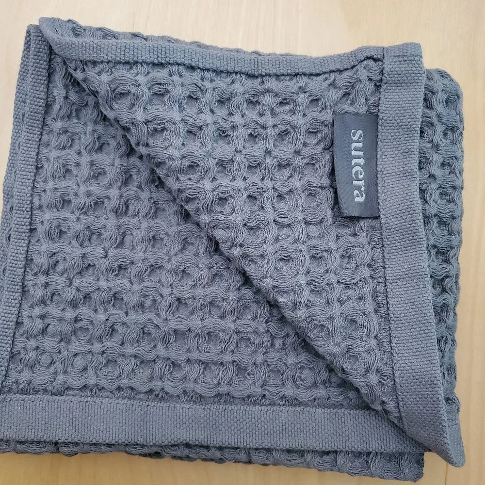 SUTERA Silverthread Hand Towel California Spun Supima Cotton Quick Drying